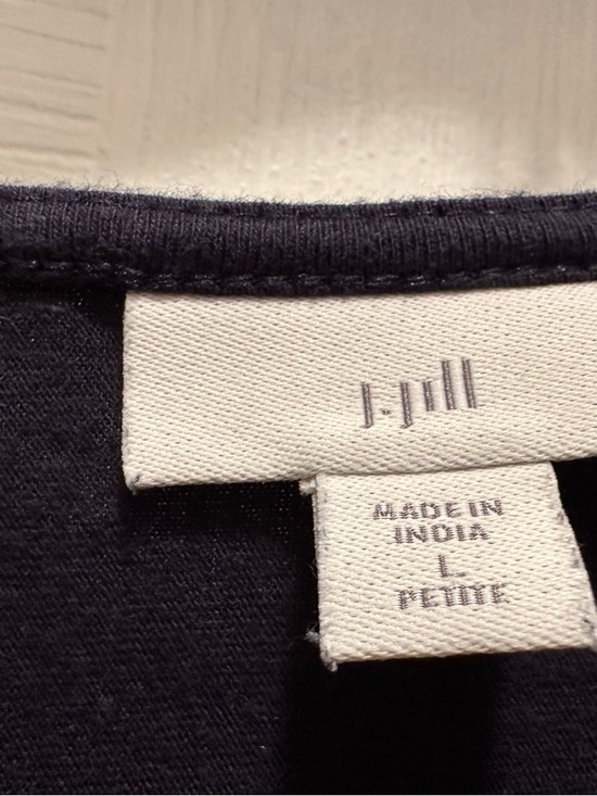 J. Jill Navy Eyelet Detail Long Sleeve Top - Picture 3 of 5